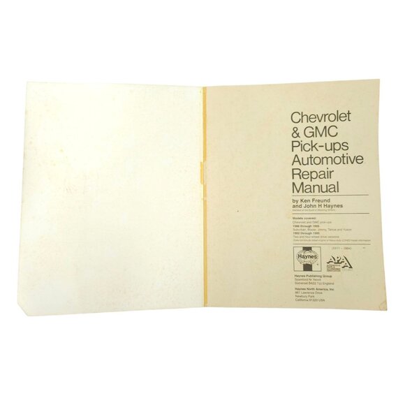Haynes 1664 Repair Manual Chevrolet GMC Pick-Ups 1988 Thru 1995 2WD And 4WD - Picture 5 of 16